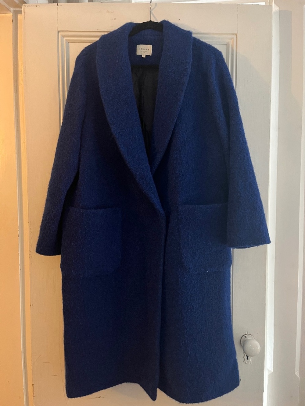 Sezane Joe Coat Electric Blue - Size 10